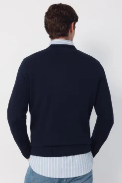 Cortefiel Jersey punto algod&oacute;n cuello pico b&aacute;sico^Hombre Jerséis Y Cárdigans