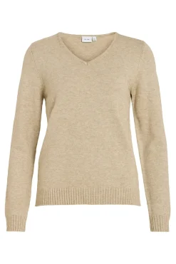 Vila Jersey punto cuello pico^Mujer Basic Bar