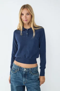 Balmohk Jersey punto cuello polo^Mujer Polos|Basic Bar