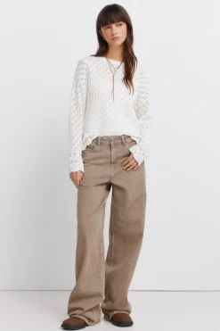 Springfield Jersey punto pointelle^Mujer Jerséis Y Cárdigans