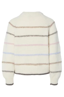 Pieces Jersey punto rayas cuello redondo^Mujer Jerséis Y Cárdigans