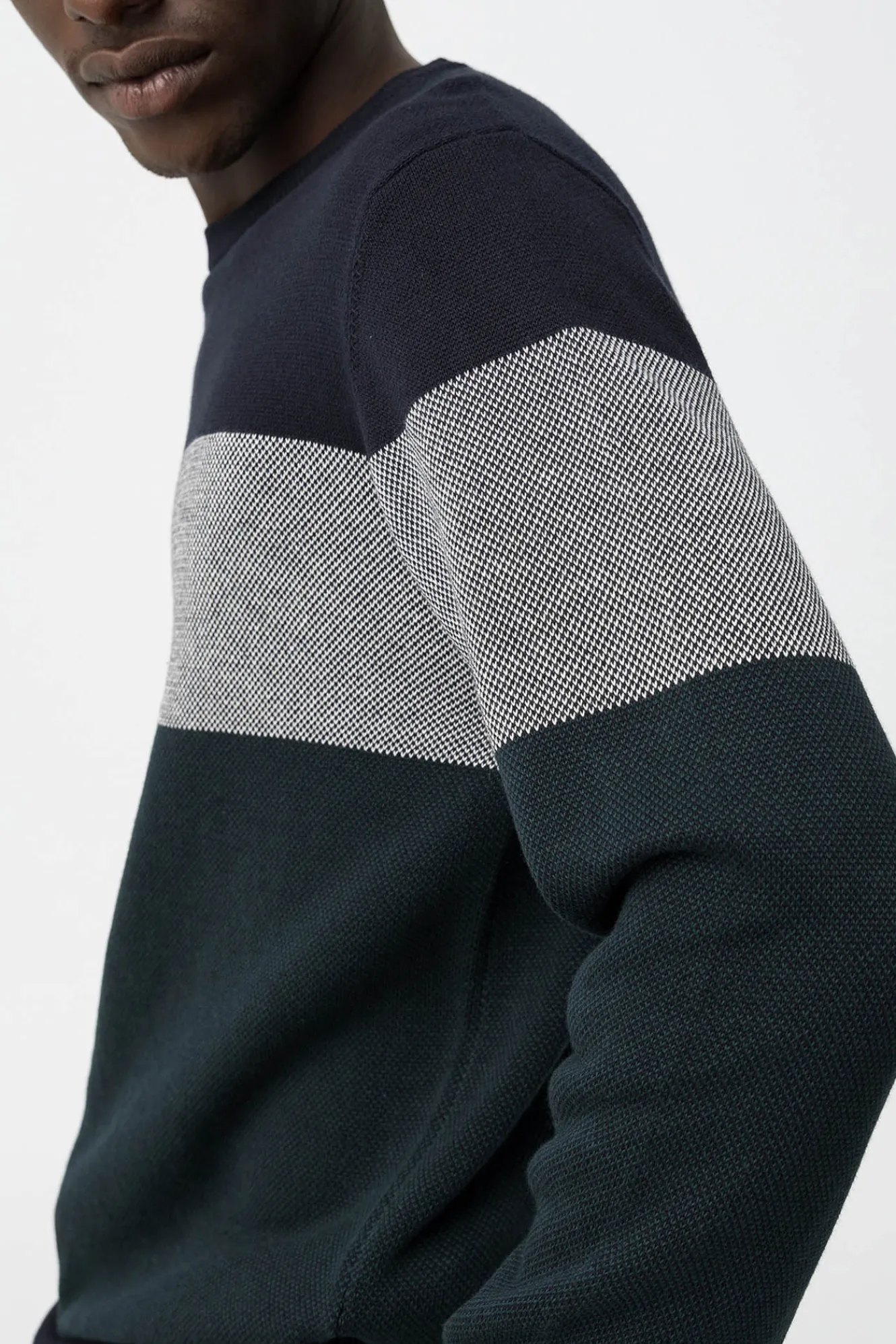 Tiffosi Jersey punto tricolor^Hombre Jerséis Y Cárdigans