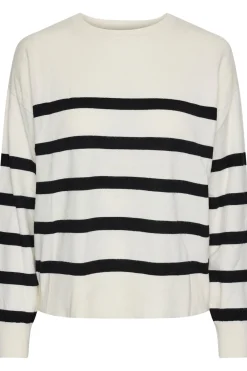 Pieces Jersey rayas cuello redondo^Mujer Jerséis Y Cárdigans