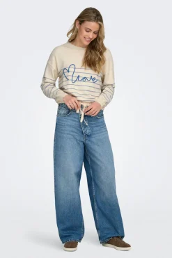 Only Jersey texto frontal^Mujer Jerséis Y Cárdigans