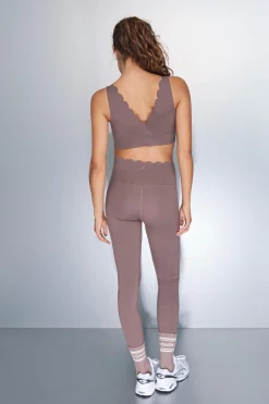 Dash and Stars Leggings COMPRESSIVE largo marr&oacute;n^Mujer Deporte