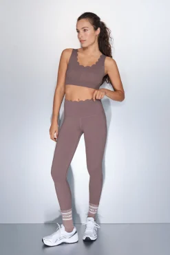 Dash and Stars Leggings COMPRESSIVE largo marr&oacute;n^Mujer Deporte