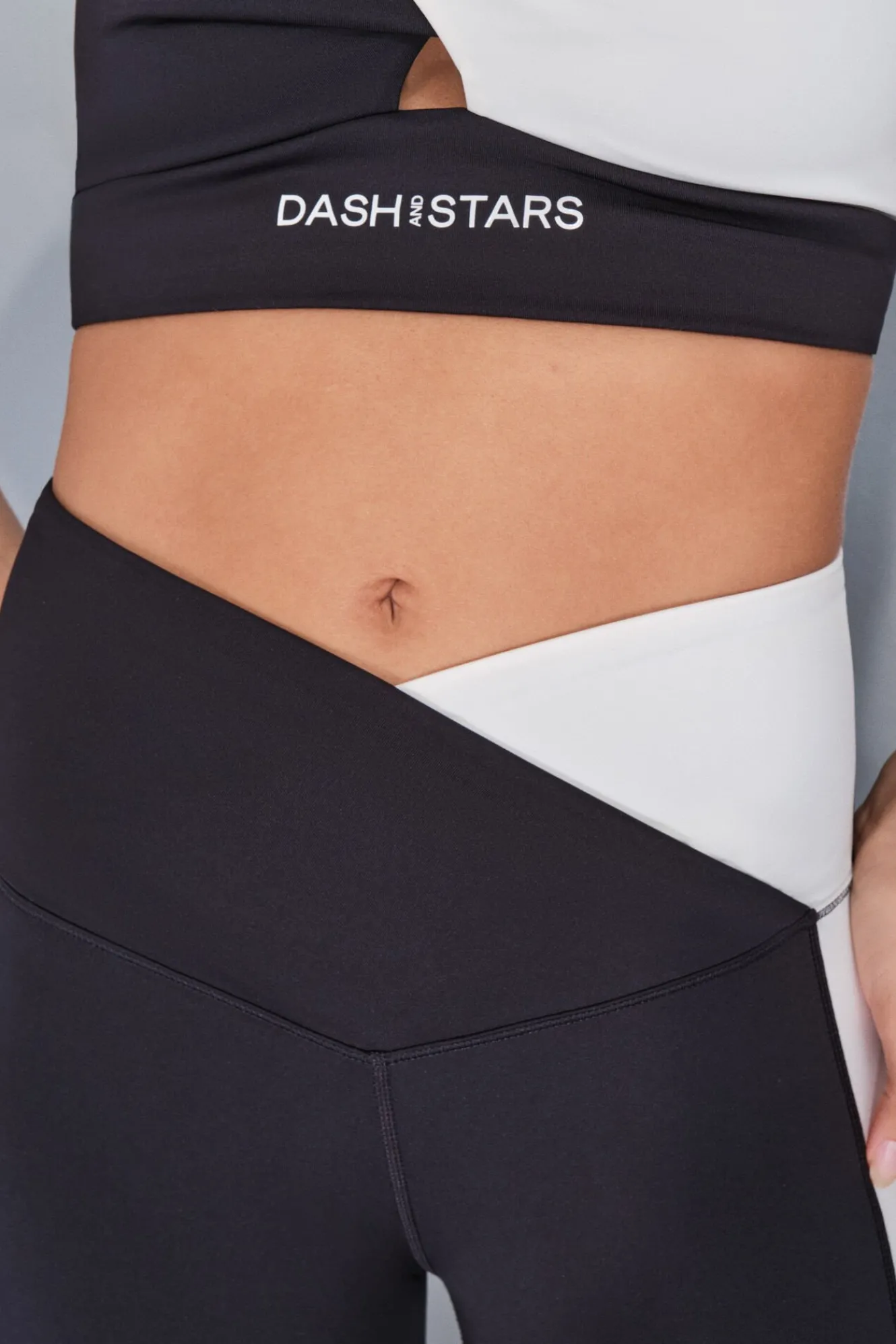 Dash and Stars Leggings 4D STRETCH ciclista y blanco^Mujer Deporte