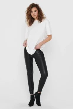 Only Leggins de mujer liso encerado^Mujer Pantalones