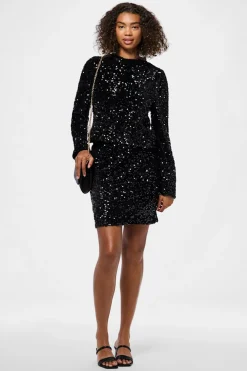 Pieces Minifalda de lentejuelas^Mujer Faldas