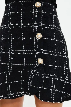 Trendyol Minifalda de tweed^Mujer Faldas