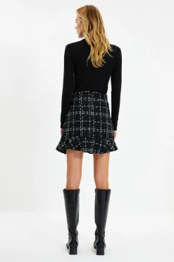 Trendyol Minifalda de tweed^Mujer Faldas