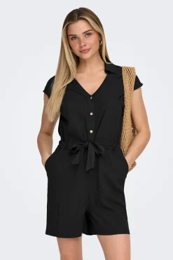 Only Mono corto de lino^Mujer Lino