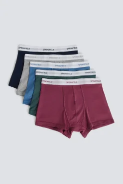 Springfield Pack 5 boxers algod&oacute;n b&aacute;sicos^Hombre Calzoncillos