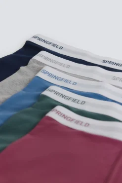 Springfield Pack 5 boxers algod&oacute;n b&aacute;sicos^Hombre Calzoncillos