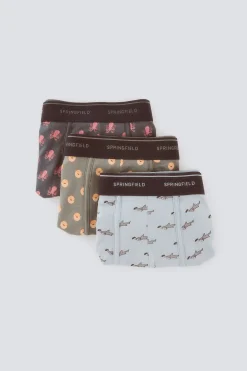 Springfield Pack 3 boxers animales marinos^Hombre Calzoncillos