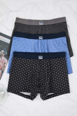 Trendyol Pack 3 boxers de algod&oacute;n multicolor^Hombre Calzoncillos