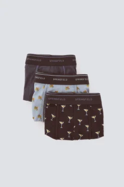 Springfield Pack 3 boxers martini & gilda^Hombre Calzoncillos