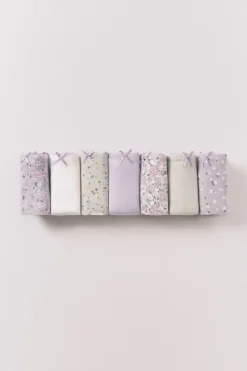 Women'secret Pack 7 bragas clásicas algodón flores^Mujer Braguitas