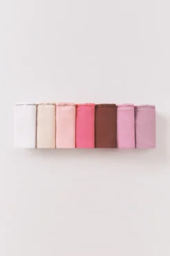 Women'secret Pack 7 bragas clásicas algodón rosa^Mujer Braguitas