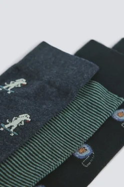 Springfield Pack 3 calcetines largos 90's^Hombre Calcetines