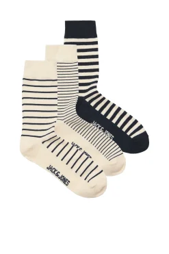 Jack & Jones Pack 3 calcetines rayas^Hombre Calcetines