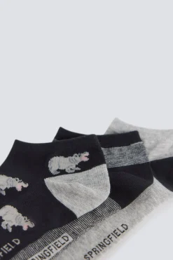 Springfield Pack 3 calcetines tobilleros hipop&oacute;tamos^Hombre Calcetines