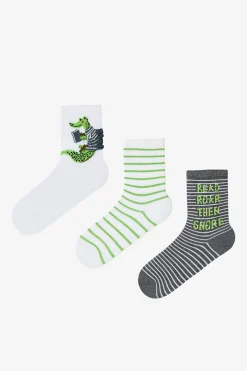 Penti Pack 3 calcetines tobilleros dragon rayas^Niños Ropa Interior|Ropa Interior