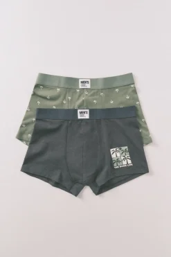 Women'secret Pack 2 calzoncillos b&oacute;xer algod&oacute;n palmeras^Hombre Calzoncillos