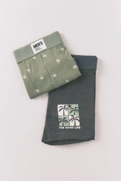 Women'secret Pack 2 calzoncillos b&oacute;xer algod&oacute;n palmeras^Hombre Calzoncillos