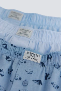 Springfield Pack 3 calzoncillos perros^Hombre Calzoncillos