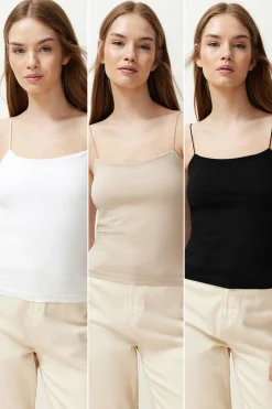Trendyol Pack 3 camisetas tirantes^Mujer Camisetas