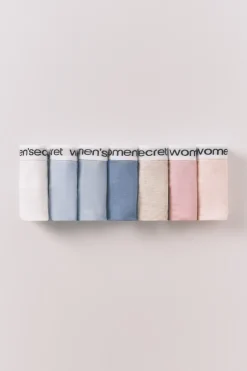 Women'secret Pack 7 tangas algodón logo^Mujer Braguitas