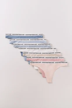 Women'secret Pack 7 tangas algod&oacute;n logo^Mujer Braguitas