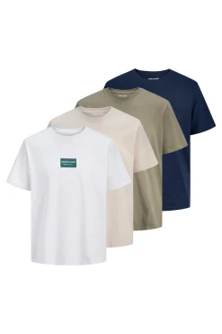 Jack & Jones Pack cuatro camisetas de algod&oacute;n^Hombre Camisetas