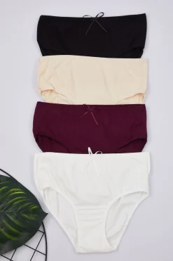 Trendyol Pack de 4 bragas altas con lazo^Mujer Braguitas