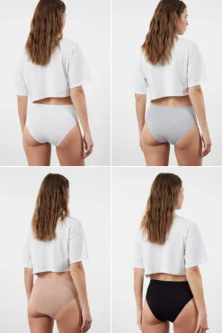 Trendyol Pack de 4 bragas altas con lazo^Mujer Braguitas