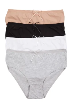 Trendyol Pack de 4 bragas altas con lazo^Mujer Braguitas