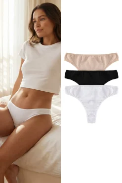 Trendyol Pack de 3 bragas brasileñas^Mujer Braguitas