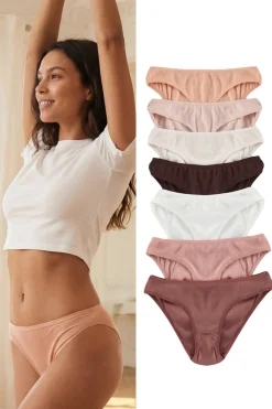 Trendyol Pack de 7 bragas cl&aacute;sicas canal&eacute;^Mujer Braguitas
