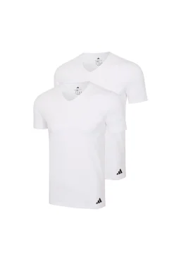 Adidas Pack de 2 camisetas de cuello pico de algodón elástico para hombre^Hombre Deporte