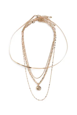 Pieces Pack de 4 collares dorados^Mujer Bisutería