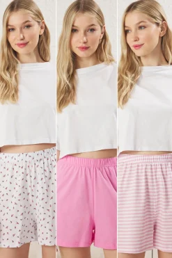 Trendyol Pack de 3 pantalones cortos de pijama^Mujer Pijamas
