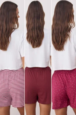 Trendyol Pack de 3 pantalones cortos de pijama^Mujer Pijamas