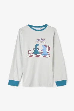 Penti Pack de 2 pijamas largos de dinosaurios Chess Time para ni&ntilde;os^Niños Pijamas