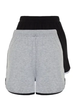 Trendyol Pack de 2 shorts de pijama con bies^Mujer Pijamas