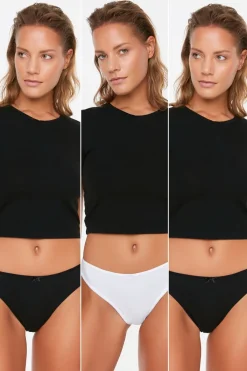 Trendyol Pack de 3 tangas con encaje^Mujer Braguitas