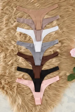 Trendyol Pack de 7 tangas sin costuras^Mujer Braguitas