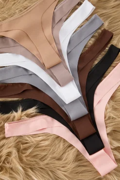 Trendyol Pack de 7 tangas sin costuras^Mujer Braguitas