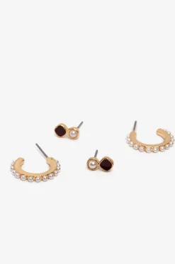 Vilanova Pack de Pendientes con Aro Efecto Perla^Mujer Bisutería