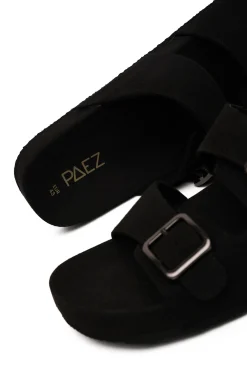 Paez Sandal Bio Vegan Suede Black^Hombre Sandalias
